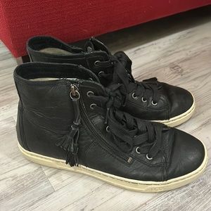UGG Blaney Black High-Top Tassel Sneakers